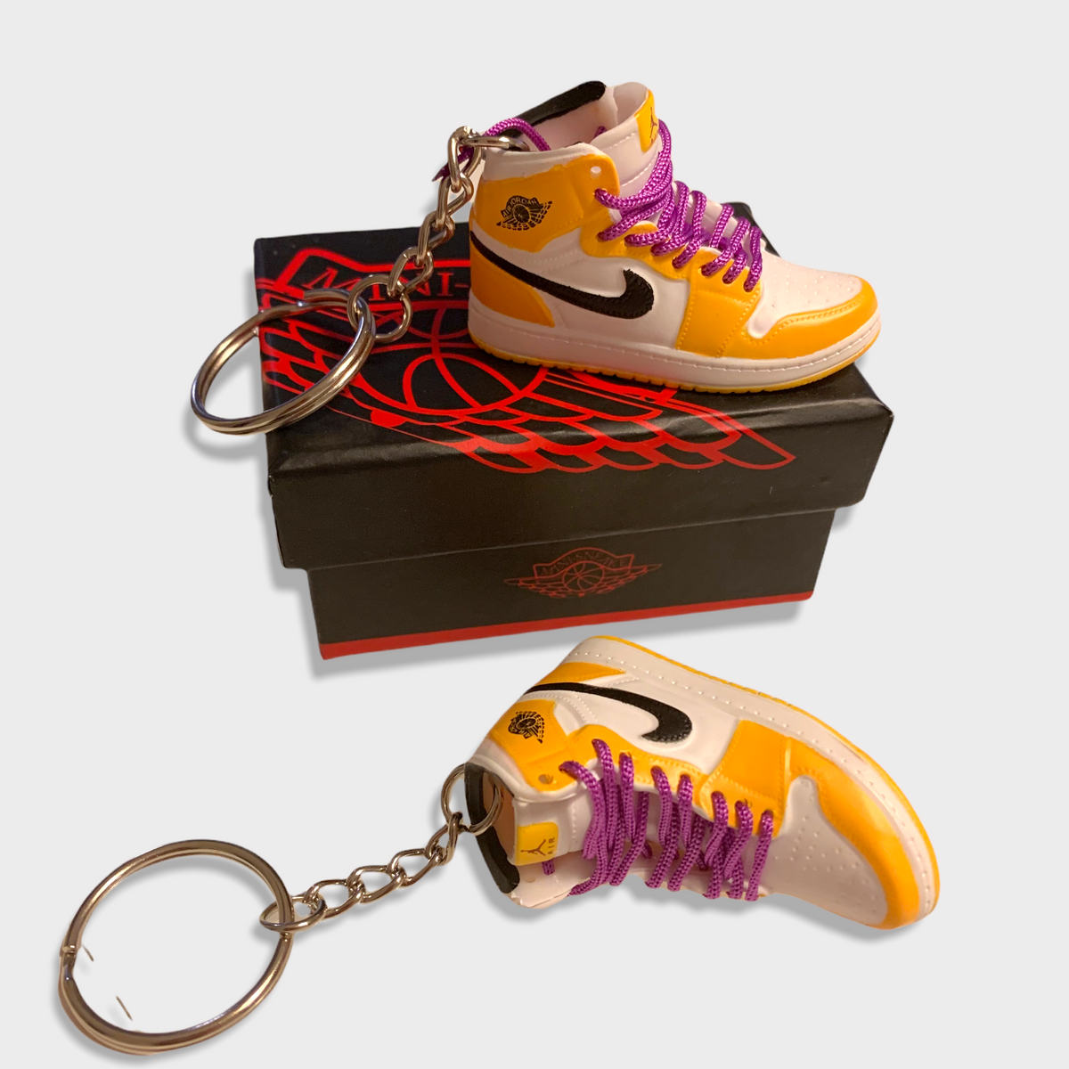 Portachiavi Mini Sneakers - Jordan 1 Mid SE Lakers