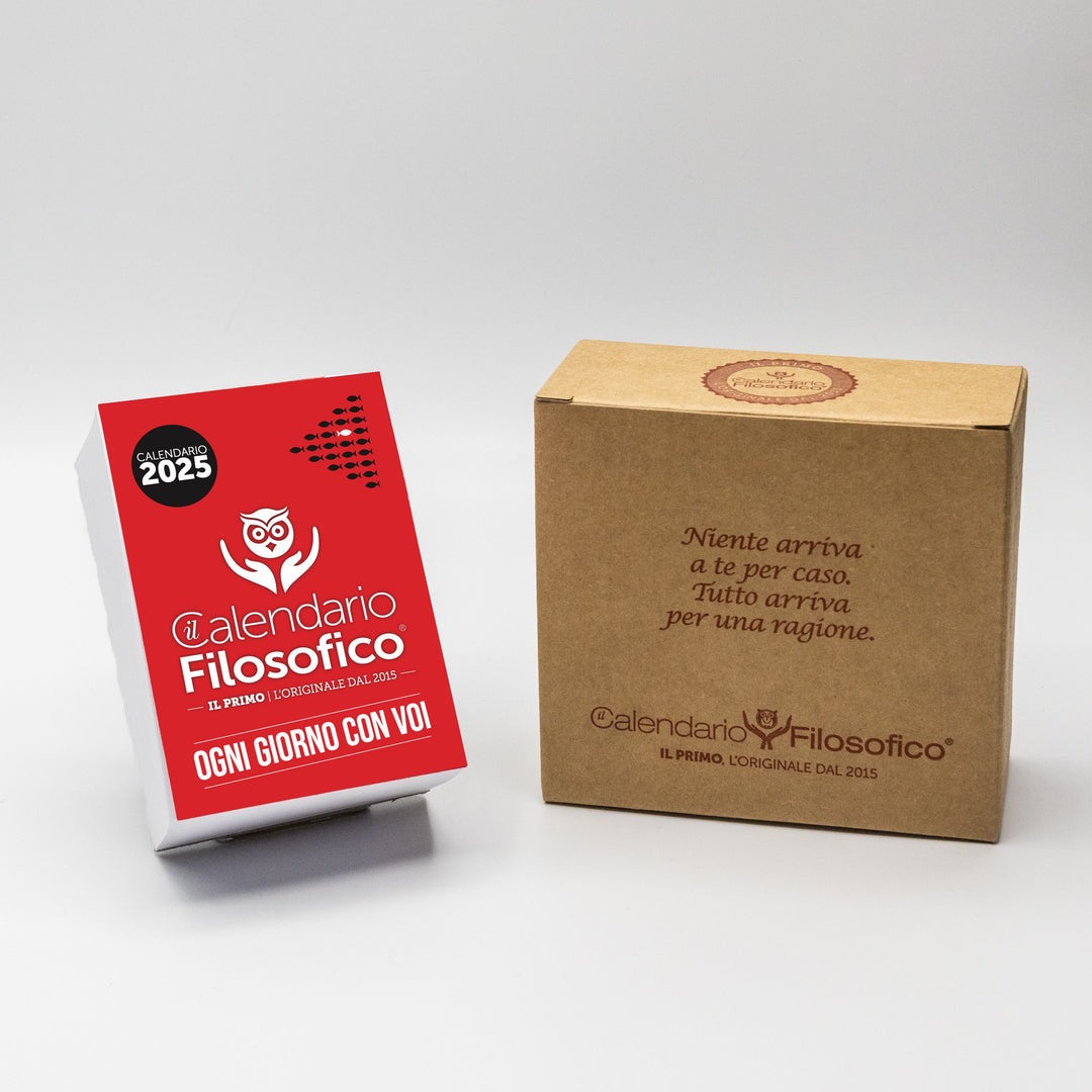 Calendario Filosofico 2025 - A7 MIDI  7,4x10,5 cm - con Supporto in Cartone